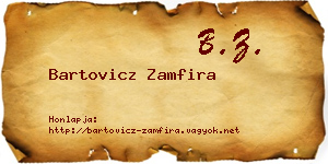 Bartovicz Zamfira névjegykártya